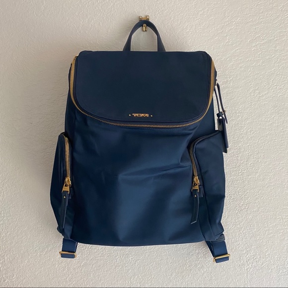 Tumi Handbags - TUMI voyageur lexa zip flap backpack in ocean blue